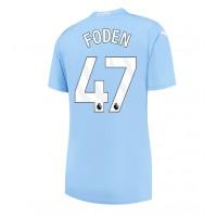 Camiseta Manchester City Phil Foden #47 Primera Equipación para mujer 2023-24 manga corta